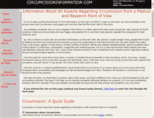 Tablet Screenshot of circumcisioninformation.com